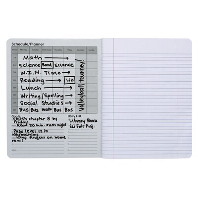 Pacon® Composition Book with Dry Erase Surfaces, 3/8" Ruled, 100 Sheets, Black Marble, Pack of 6 (PACMMK37101DE-6)