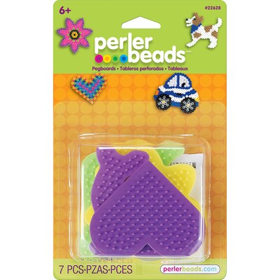 Perler Small Fun Shaped Pegboards for Fuse Beads, Assorted 5/Pack (PER22628)