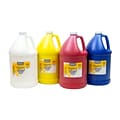 Handy Art Little Masters Washable Tempera Paint, 4 Gallon Kit: White, Yellow, Red, Blue (RPC882787)