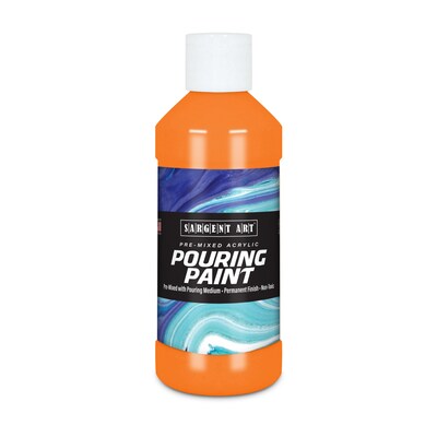 Sargent Art  Acrylic Pouring Paint, Orange, 8 oz., Pack of 3 (SAR268414-3)