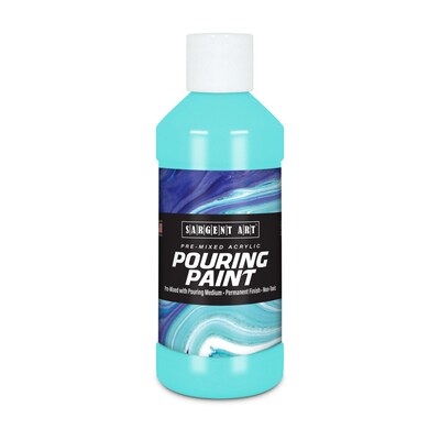 Sargent Art  Acrylic Pouring Paint, Turquoise, 8 oz., Pack of 3 (SAR268461-3)