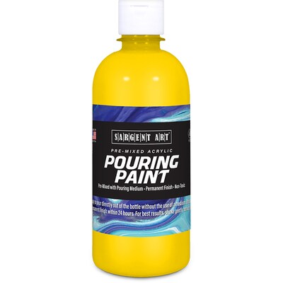 Sargent Art  Acrylic Pouring Paint, Yellow, 16 oz., Pack of 2 (SAR268502-2)