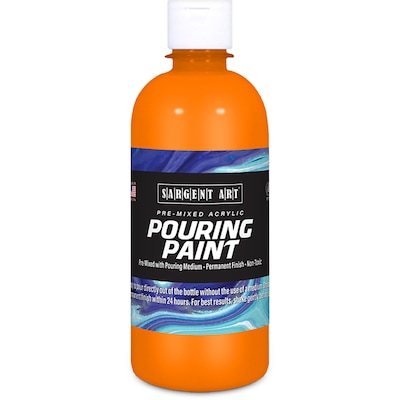 Sargent Art  Acrylic Pouring Paint, Orange, 16 oz., Pack of 2 (SAR268514-2)