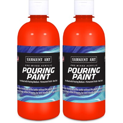 Sargent Art  Acrylic Pouring Paint, Red, 16 oz., Pack of 2 (SAR268520-2)