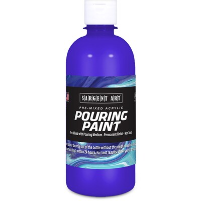 Sargent Art  Acrylic Pouring Paint, Ultramarine Blue, 16 oz., Pack of 2 (SAR268550-2)