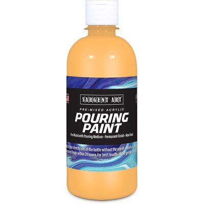 Sargent Art  Acrylic Pouring Paint, Peach, 16 oz., Pack of 2 (SAR268587-2)