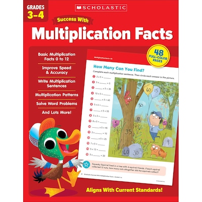 Scholastic Teacher Resources Success With Multiplication Facts: Grades 3–4 Workbook (SC-735539)