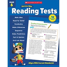 Scholastic Teacher Resources Success With Reading Tests: Grade 6 Workbook (SC-735551)