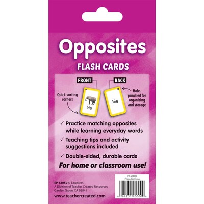 Edupress Opposites Flash Cards, 56 Cards (TCR62050)