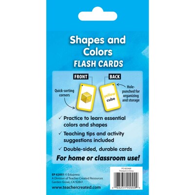 Edupress Shapes and Colors Flash Cards, 56 Cards (TCR62051)