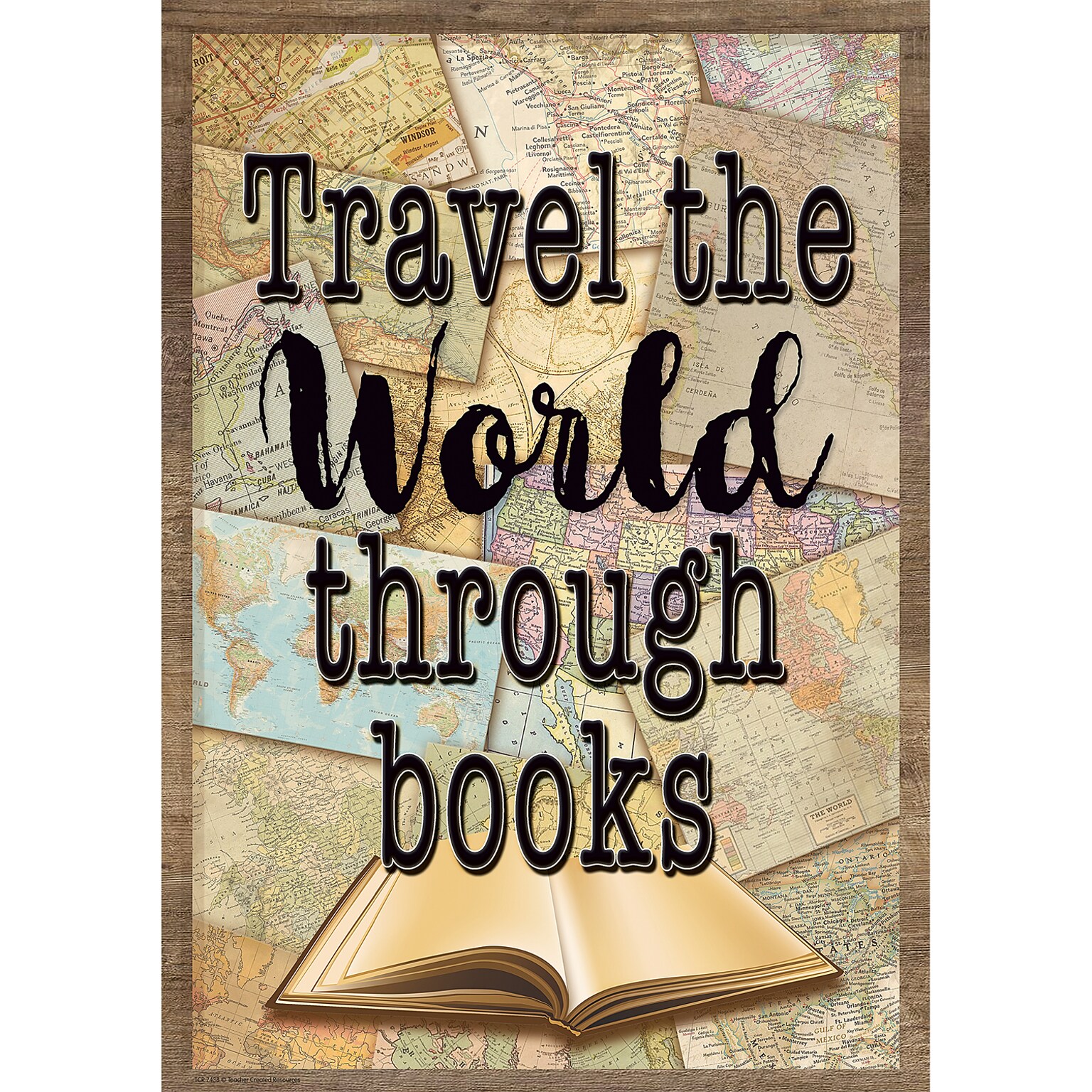 Teacher Created Resources® 19 x 13-3/8 Travel the World Through Books Positive Poster (TCR7438)