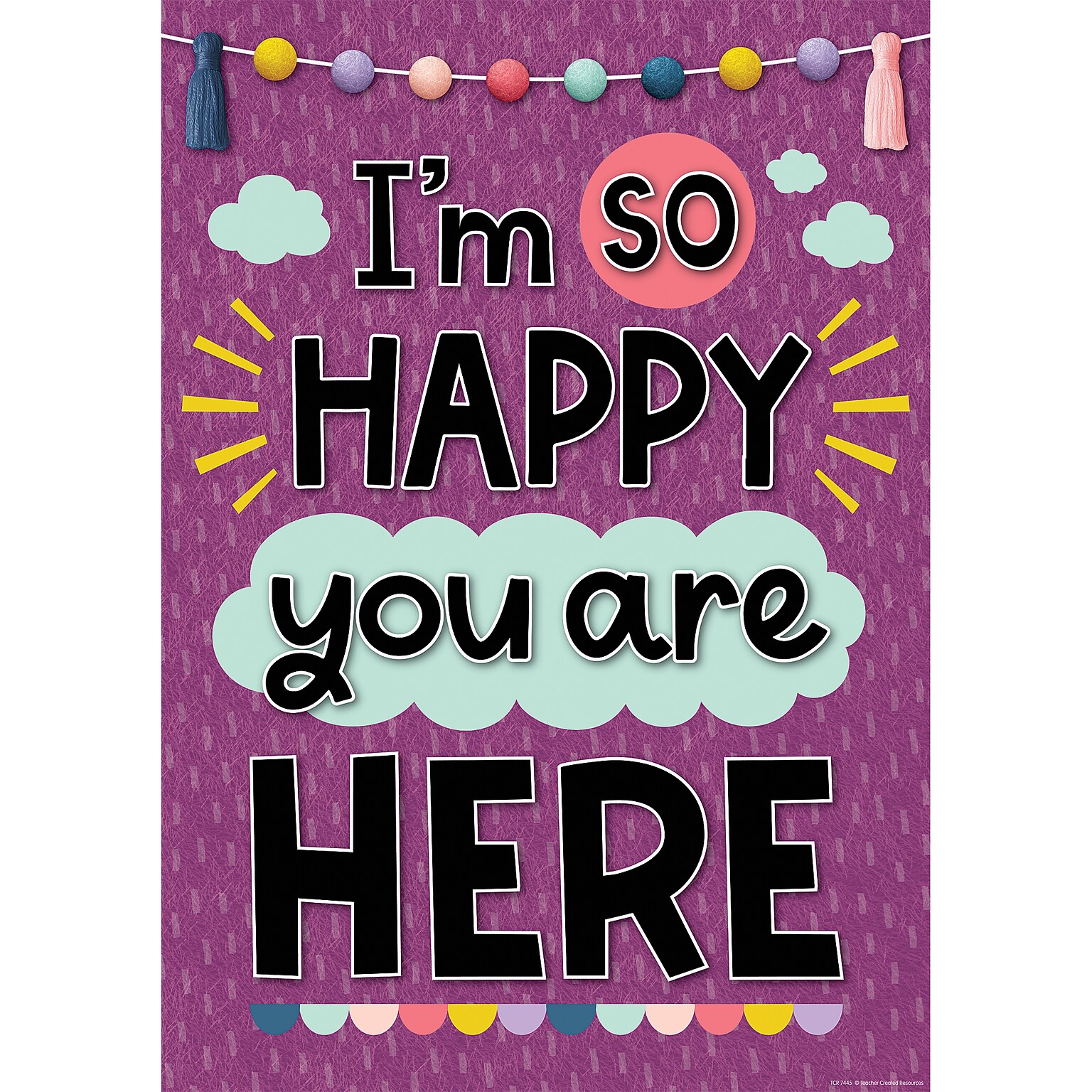 Teacher Created Resources® 13-3/8 x 19 I’m So Happy You Are Here Positive Poster (TCR7445)