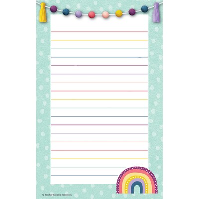 Teacher Created Resources® Oh Happy Day Notepad, 5.25" x 8.25", 50 Sheets Per Pack, Pack of 6 (TCR9019-6)