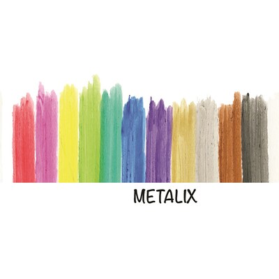 Kwik Stix  Solid Tempera Paint, 12 Assorted Metalix Colors Per Pack, 2 Packs (TPG614-2)