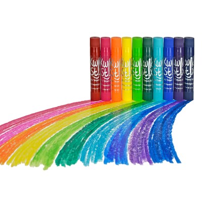 Kwik Stix  Solid Tempera Paint, Jewel Tones, 10 Per Pack, 2 Packs (TPG678-2)