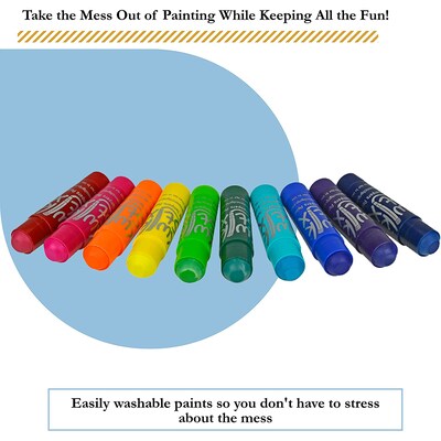 Kwik Stix  Solid Tempera Paint, Jewel Tones, 10 Per Pack, 2 Packs (TPG678-2)