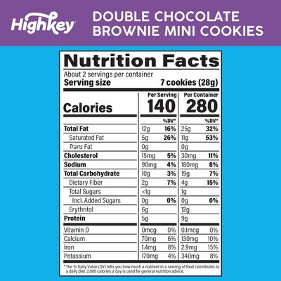 HighKey Gluten Free Double Chocolate Brownie Cookies, 2 oz., 6 Packs/Box, 6/Pack (600-00273 )