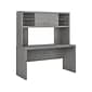 Bush Business Furniture Echo 60"W Credenza Desk with Hutch, Modern Gray (ECH030MG)