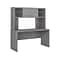 Bush Business Furniture Echo 60W Credenza Desk with Hutch, Modern Gray (ECH030MG)