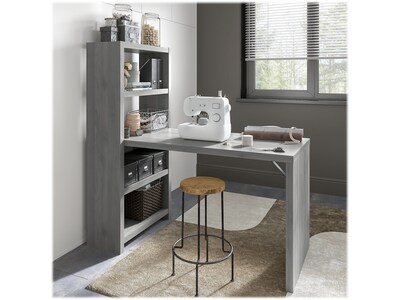 Bush Business Furniture Echo 56W Bookcase Desk, Modern Gray (KI60407-03)