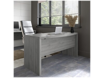 Bush Business Furniture Echo 60W Bow Front Desk, Modern Gray (KI60405-03)