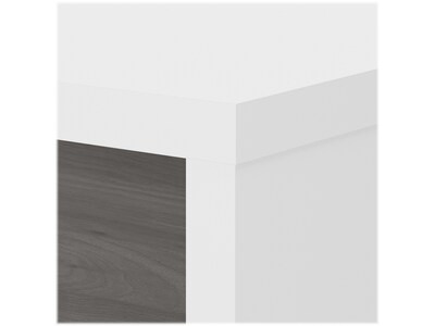Bush Business Furniture Echo 60"W Bow Front Desk, Pure White/Modern Gray (KI60505-03)