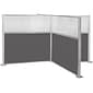 Versare Freestanding Hush Cubicle Kit with Windows, 6"H x 12"W, Charcoal Gray/Clear Fabric/Polycarbonate (1851602)