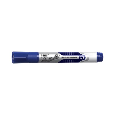 BIC Intensity Advanced Tank Dry Erase Markers, Chisel Tip, Blue, 12/Pack (GELIT11-BLU)