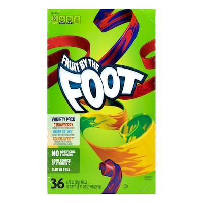 Fruit By The Foot Variety Pack, 0.75 oz., 36 Count (209-00408)