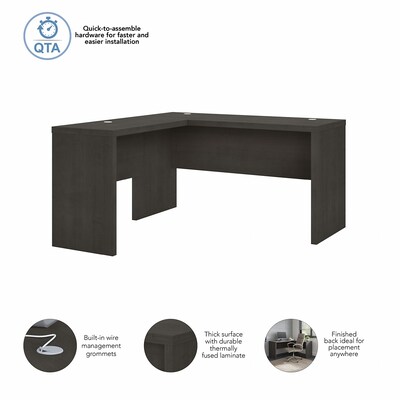 Bush Business Furniture Echo 60"W L Shaped Desk, Charcoal Maple (ECH026CM)