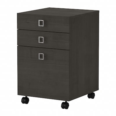 Bush Business Furniture Echo 3 Drawer Mobile File Cabinet, Charcoal Maple (KI60301-03)