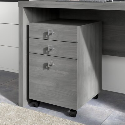 Bush Business Furniture Echo 3 Drawer Mobile File Cabinet, Modern Gray (KI60401-03)