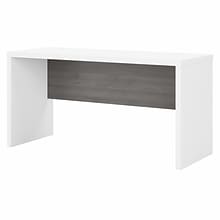 Bush Business Furniture Echo 60W Credenza Desk, Pure White/Modern Gray (KI60506-03)