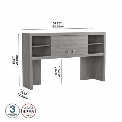 Bush Business Furniture Echo 60W Hutch, Modern Gray (KI60403-03)