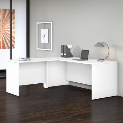 Bush Business Furniture Studio C 72W L Shaped Desk with Return, White (STC049WH)