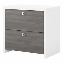 Bush Business Furniture Echo 2 Drawer Lateral File Cabinet, Pure White/Modern Gray (KI60502-03)