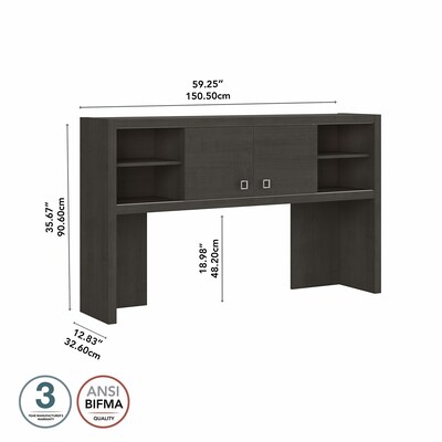 Bush Business Furniture Echo 60W Hutch, Charcoal Maple (KI60303-03)