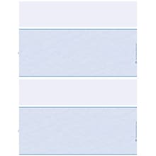 Blank Laser 2 - Up Check, 1 Part, 8 1/2 x 11, Blue, 500 Checks/Pack