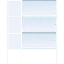 Blank Laser Wallet Check, 1 Part, 8 1/2 x 11, Blue, 500 Checks/Pack