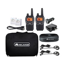 MIDLAND RADIO X-Talker Two Way Radio, Black/Gray, 2/Pair (T77VP5)