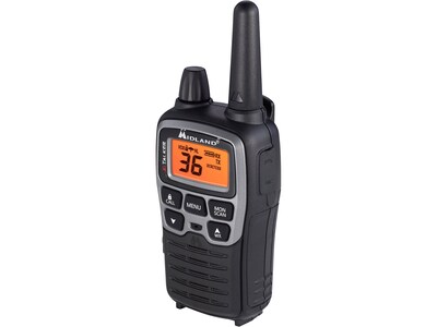 MIDLAND RADIO X-Talker Two Way Radio, Black/Gray, 2/Pair (T77VP5)