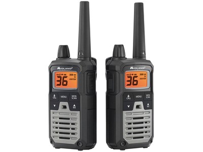 MIDLAND RADIO X-Talker Two Way Radio, Black/Gray, 2/Pair (T290VP4)