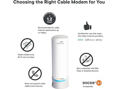 Arris SURFboard S33 Desktop DOCSIS 3.1 Cable Modem