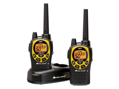 MIDLAND RADIO GXT Two Way Radio, Black/Yellow, 2/Pair (GXT1030VP4)