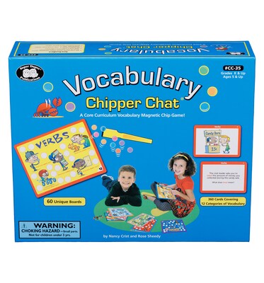 Super Duper Publications Vocabulary Chipper Chat Board Game with Magnetic Chips