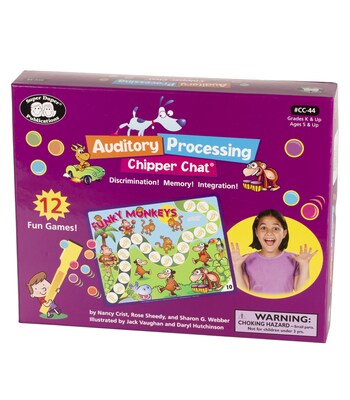 Super Duper Publications Auditory Processing Chipper Chat Board Game with Magnetic Chips
