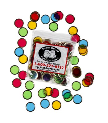 Super Duper Publications 100 Extra Magnetic Chips for Chipper Chat Board Game, 100/Pack