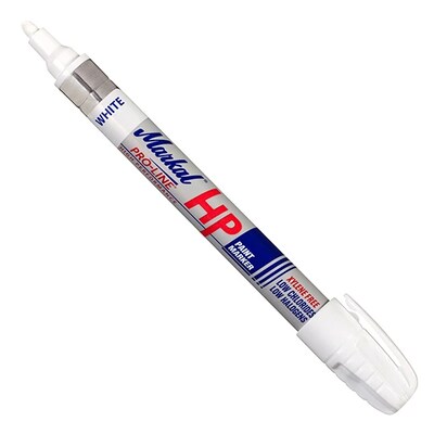 Markal PRO-LINE High Performance Paint Marker, Bullet Tip, White 12/Pack (434-96960)