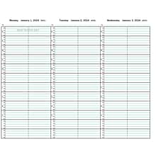 2024 Medical Arts Press® 8 1/2 x 11 Weekly Appointment Log, Red  (3109722)
