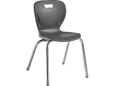 Alumni Explorer Polypropylene Student Stacking Chair, Graphite (C-EXPL-18-CH-GT-M)